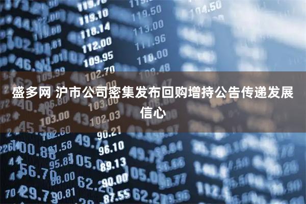 盛多网 沪市公司密集发布回购增持公告传递发展信心